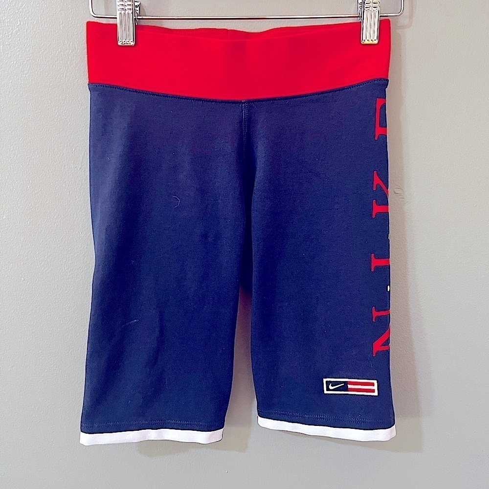 Nike Americana Biker USA  Women's shorts Tight Fit Collant Sz extra small